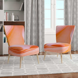 Mineral Orange Agate Mid-Century Accent Chair