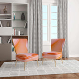 Mineral Orange Agate Mid-Century Accent Chair