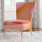 Mineral Orange Agate Mid-Century Accent Chair
