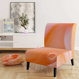 Mineral Orange Agate Mid-Century Accent Chair