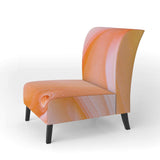 Mineral Orange Agate Mid-Century Accent Chair