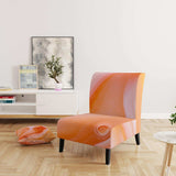 Mineral Orange Agate Mid-Century Accent Chair