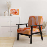 Mineral Orange Agate Mid-Century Accent Chair