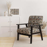 Roses Geometric Patchwork Floral Accent Chair