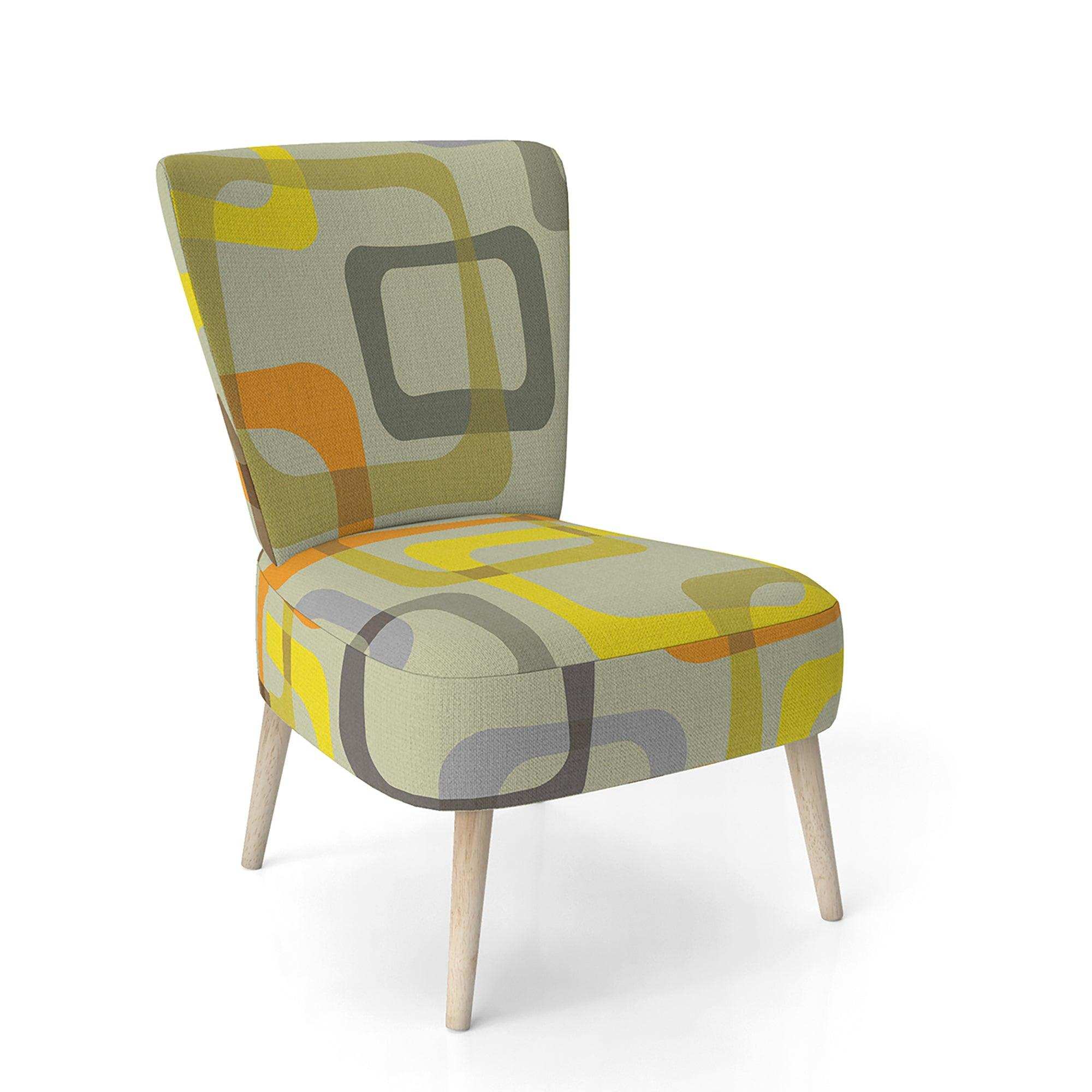 Retro Square Design VII Mid-Century Accent Chair