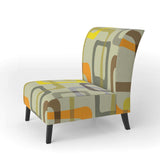 Retro Square Design VII Mid-Century Accent Chair