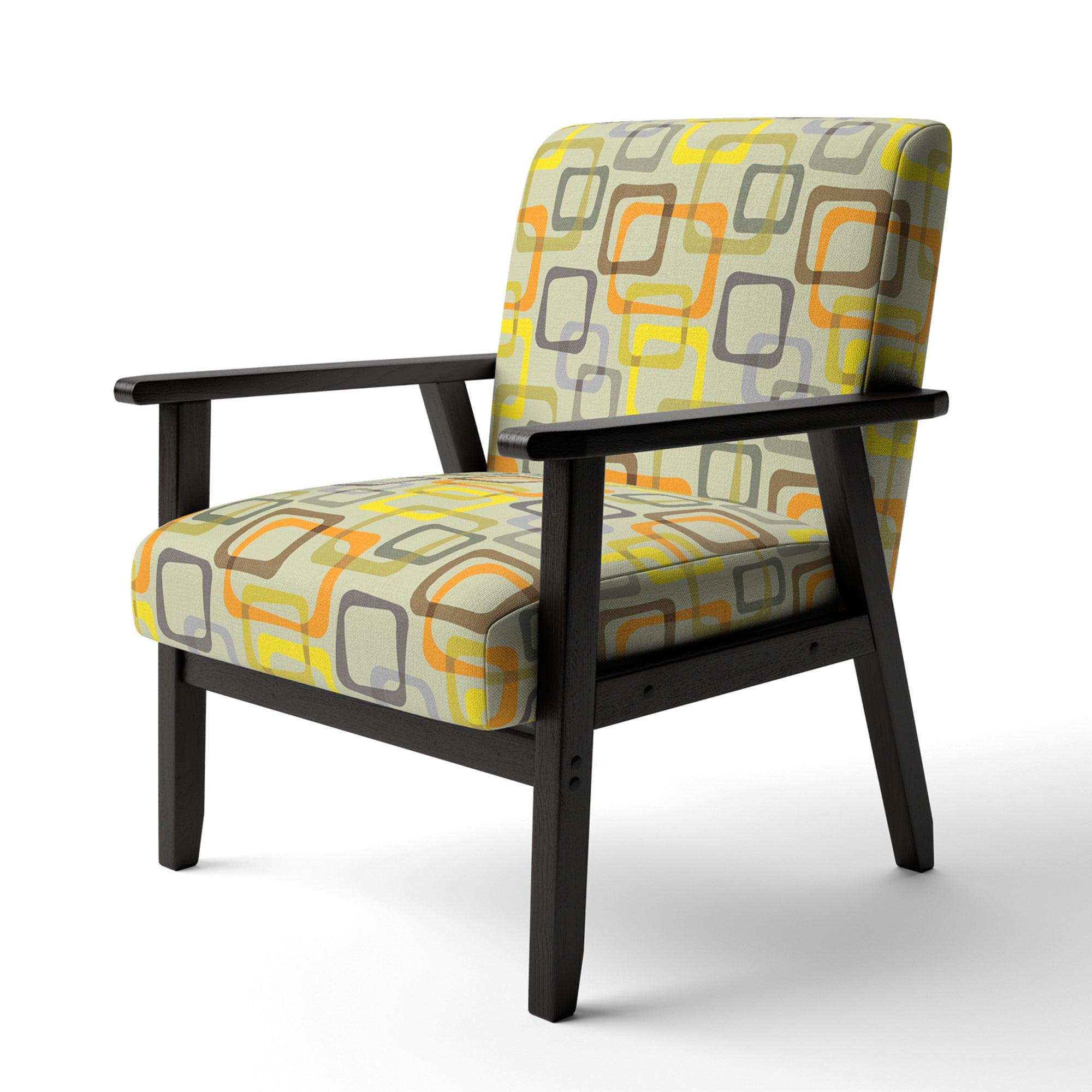Retro Square Design VII Mid-Century Accent Chair