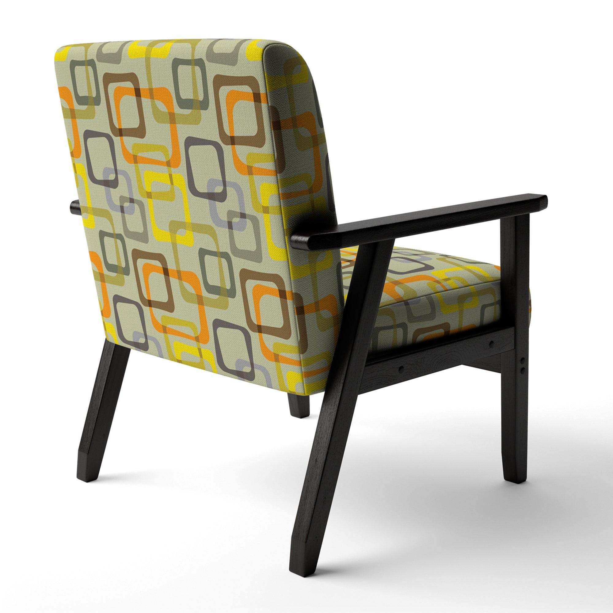 Retro Square Design VII Mid-Century Accent Chair