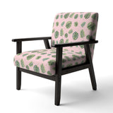 Palm Tropical leaves pattern. Mid-Century Accent Chair