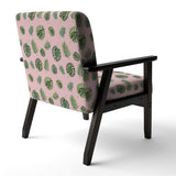 Palm Tropical leaves pattern. Mid-Century Accent Chair