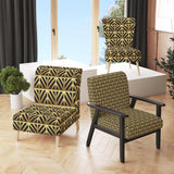 Golden Luxury Metallic Geometrics XIV Mid-Century Accent Chair