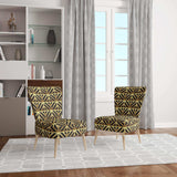 Golden Luxury Metallic Geometrics XIV Mid-Century Accent Chair