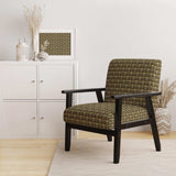 Golden Luxury Metallic Geometrics XIV Mid-Century Accent Chair