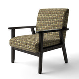 Golden Luxury Metallic Geometrics XIV Mid-Century Accent Chair