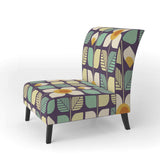 Botanical Retro Design III Mid-Century Accent Chair