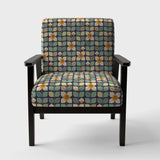 Botanical Retro Design III Mid-Century Accent Chair