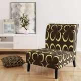Floral Retro Pattern II Mid-Century Accent Chair