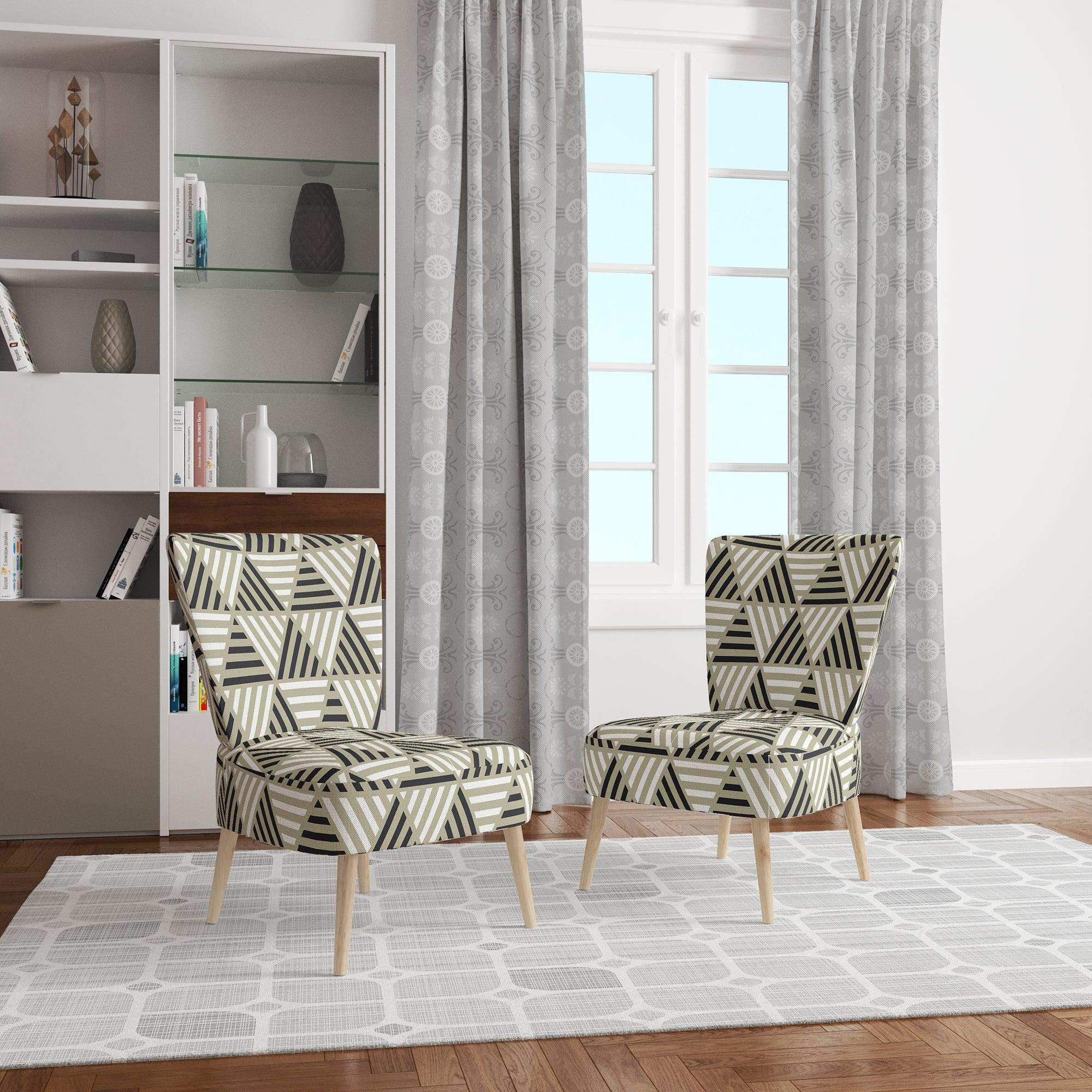 Triangular Retro Design VIII Mid-Century Accent Chair
