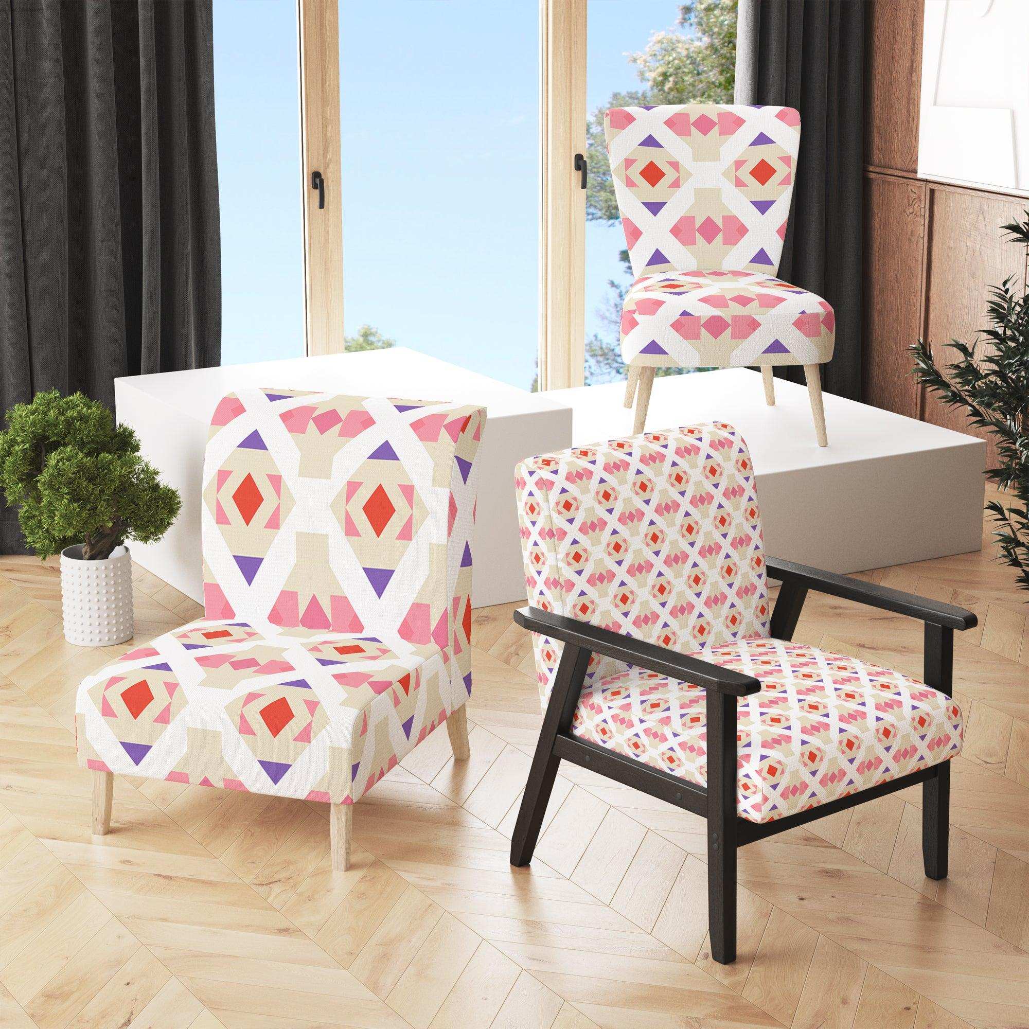 Triangular Retro Design VII Mid-Century Accent Chair