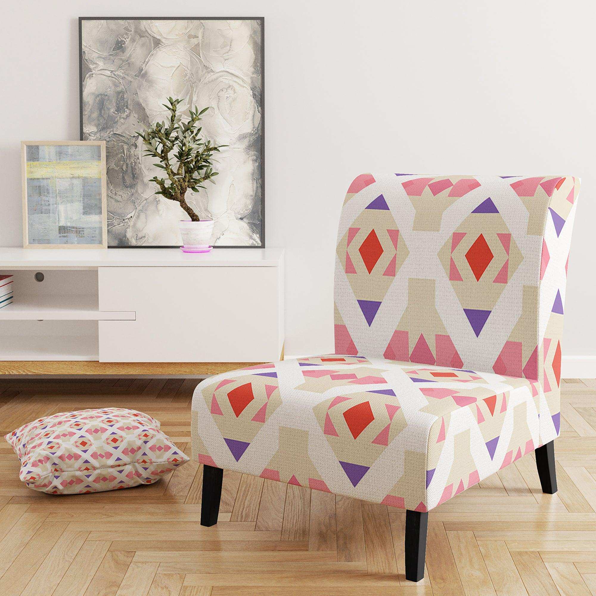 Triangular Retro Design VII Mid-Century Accent Chair