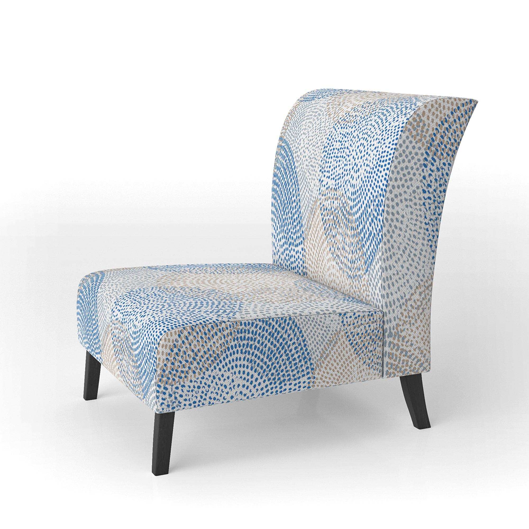 Abstract Retro Design I Mid-Century Accent Chair Slipper Chair