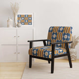 Retro Floral Pattern XI Mid-Century Accent Chair