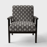 Retro Deco Waves I Mid-Century Accent Chair