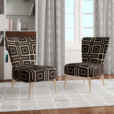 Golden Luxury Metallic Geometrics XII Mid-Century Accent Chair