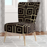 Golden Luxury Metallic Geometrics XII Mid-Century Accent Chair