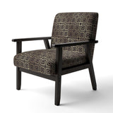 Golden Luxury Metallic Geometrics XII Mid-Century Accent Chair
