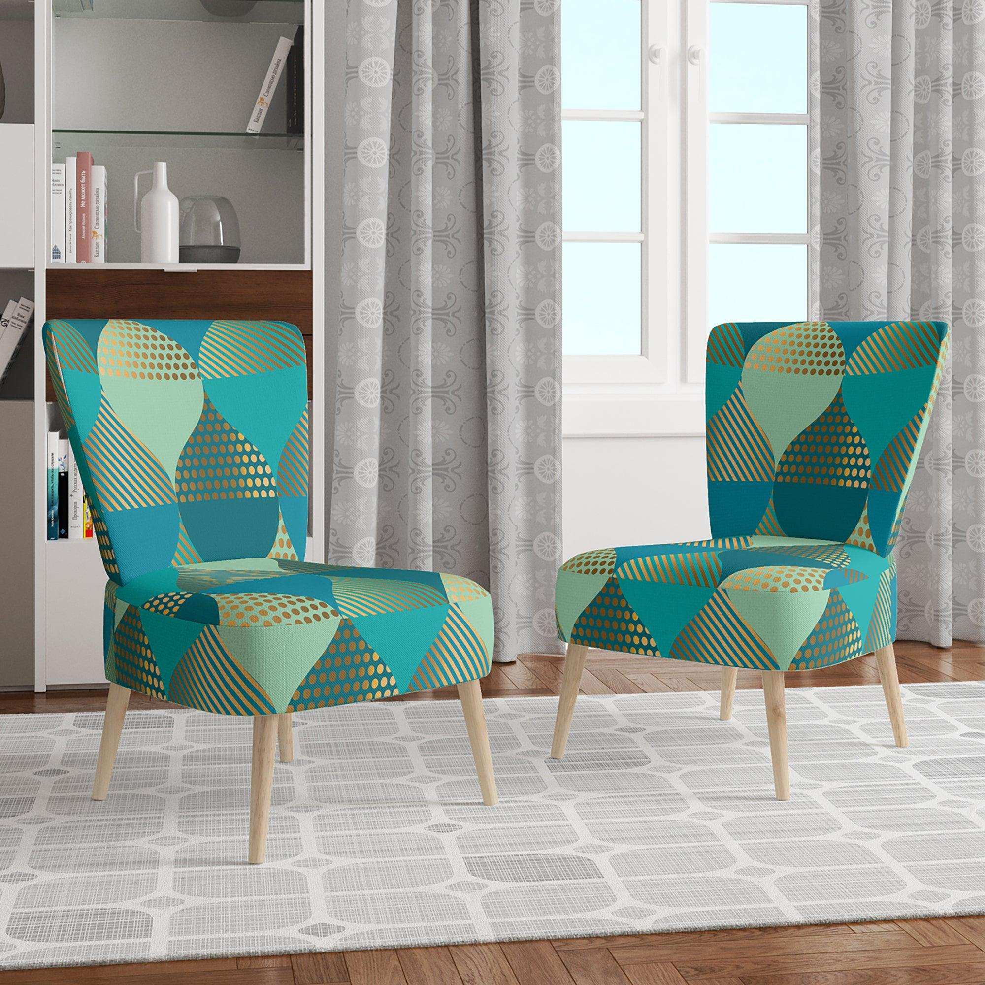 Luxury Retro Drops I Mid-Century Accent Chair