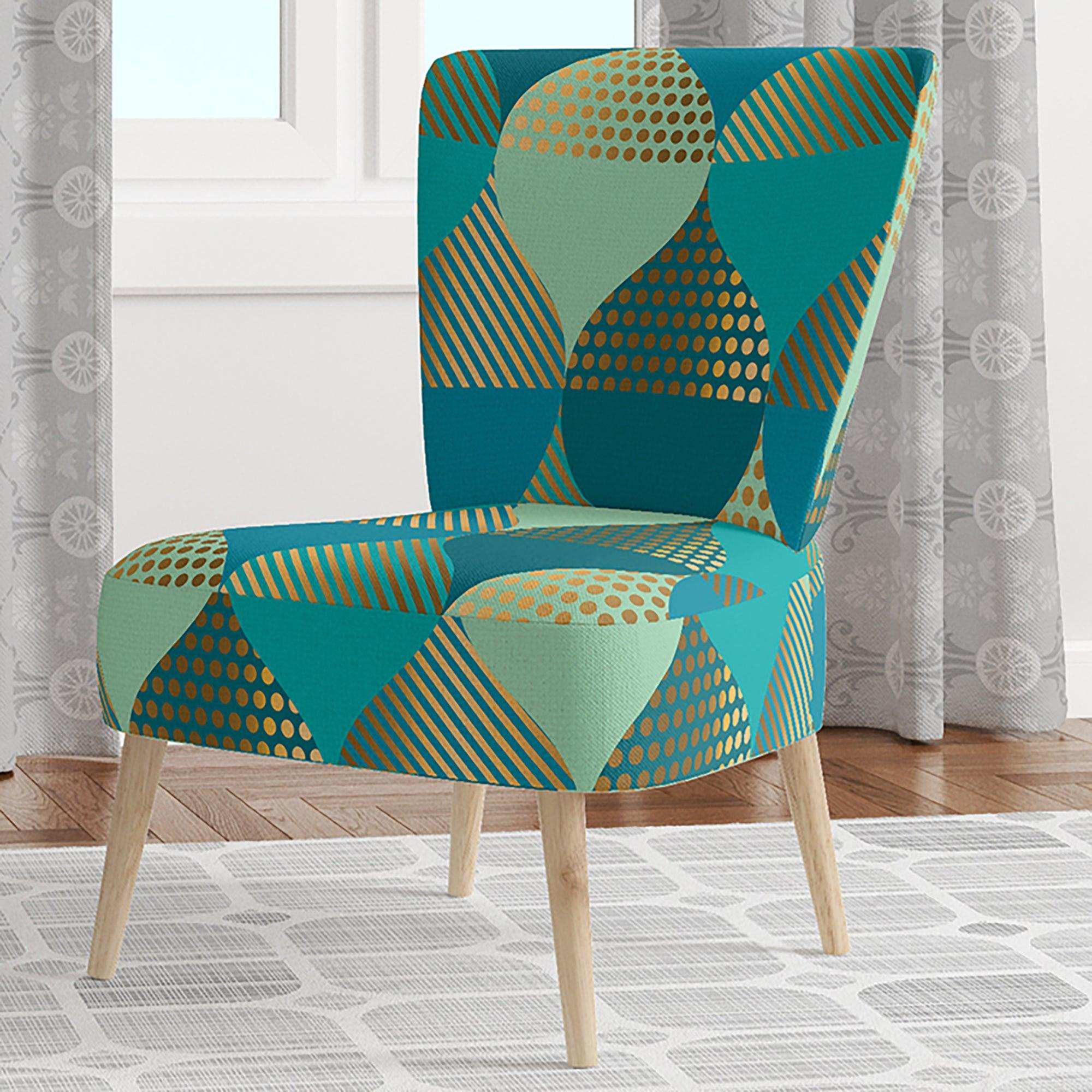 Luxury Retro Drops I Mid-Century Accent Chair