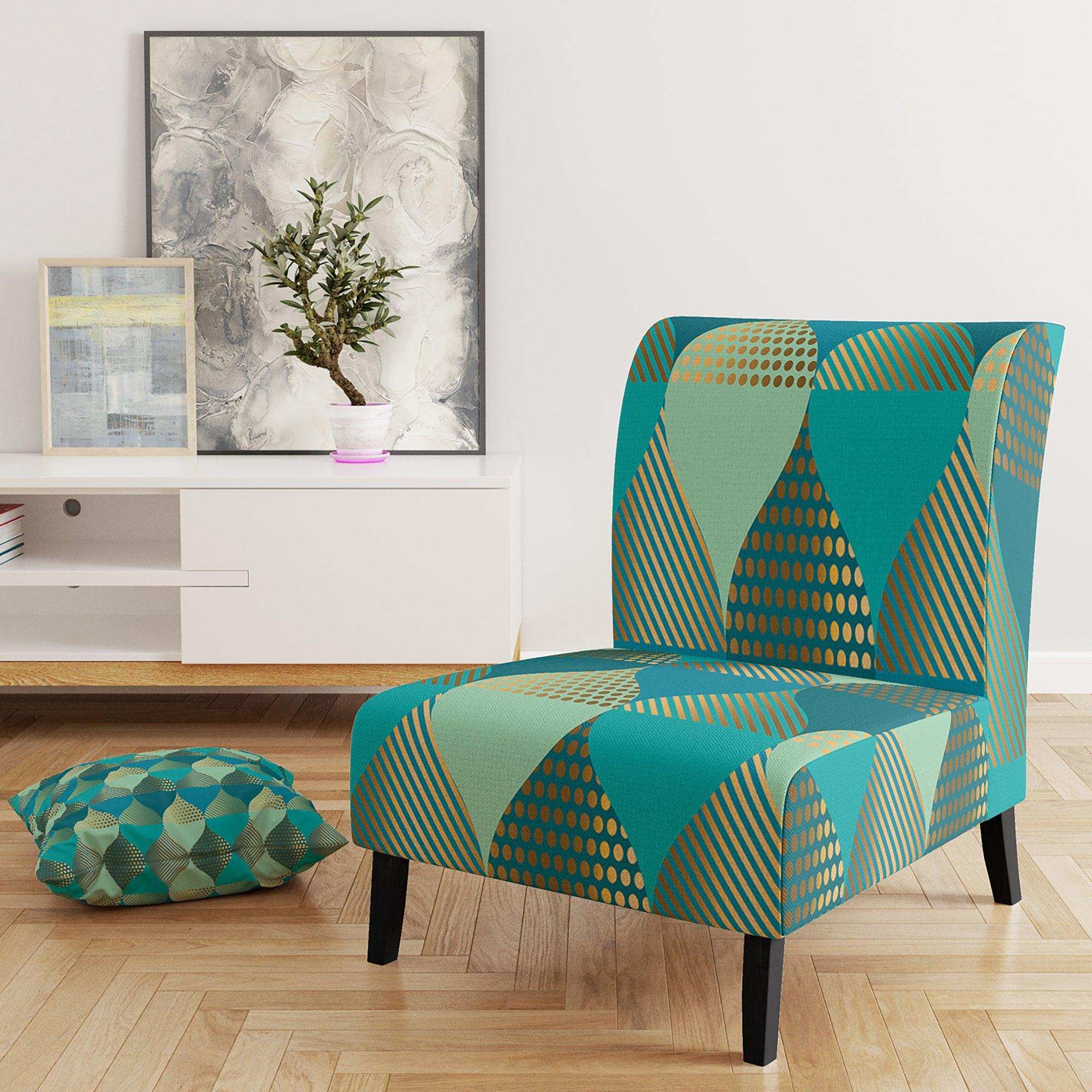 Luxury Retro Drops I Mid-Century Accent Chair