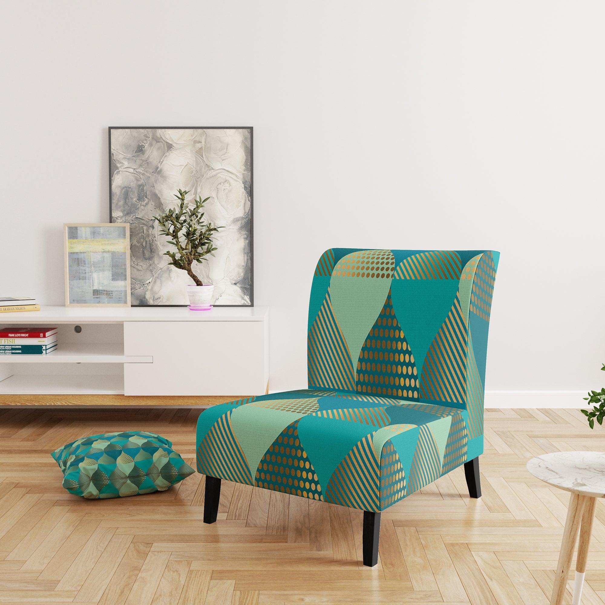 Luxury Retro Drops I Mid-Century Accent Chair