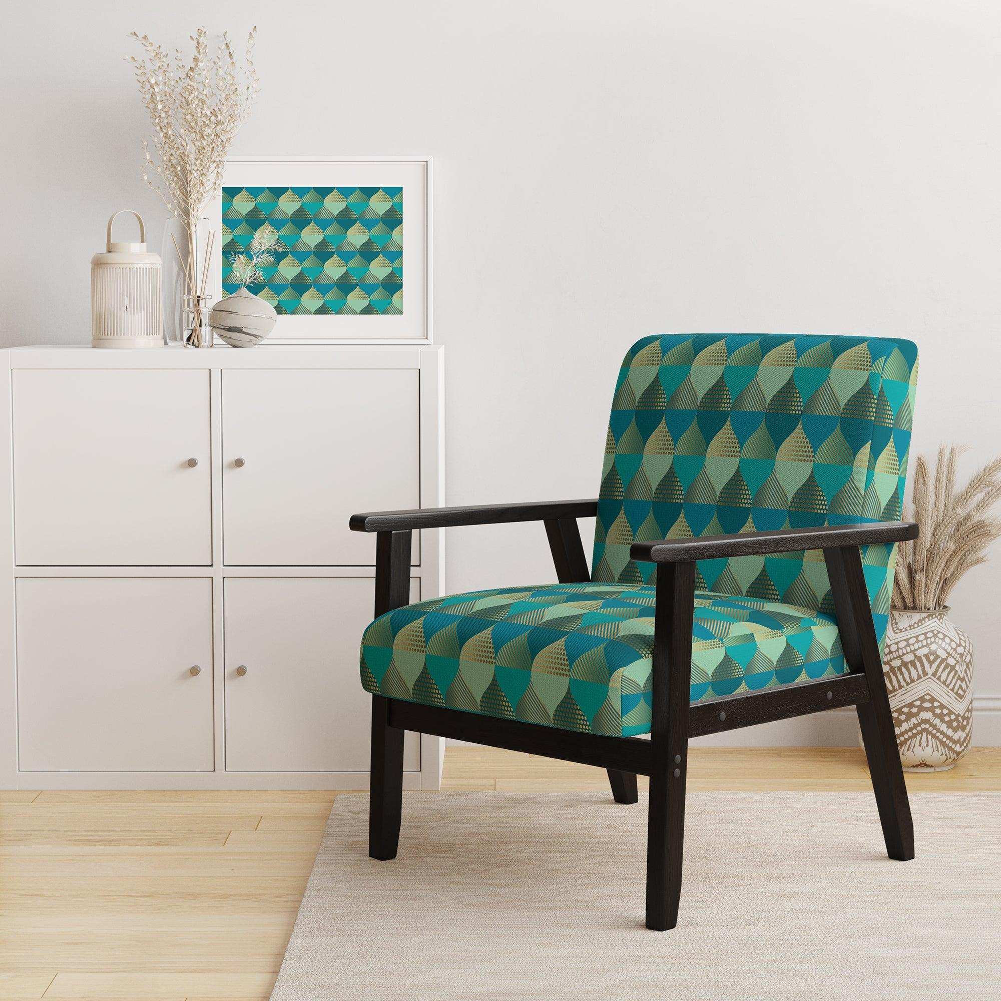 Luxury Retro Drops I Mid-Century Accent Chair
