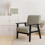 Retro Ornamental Pattern II Mid-Century Accent Chair