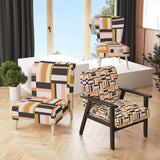 Abstract Retro Geometric IX Mid-Century Accent Chair