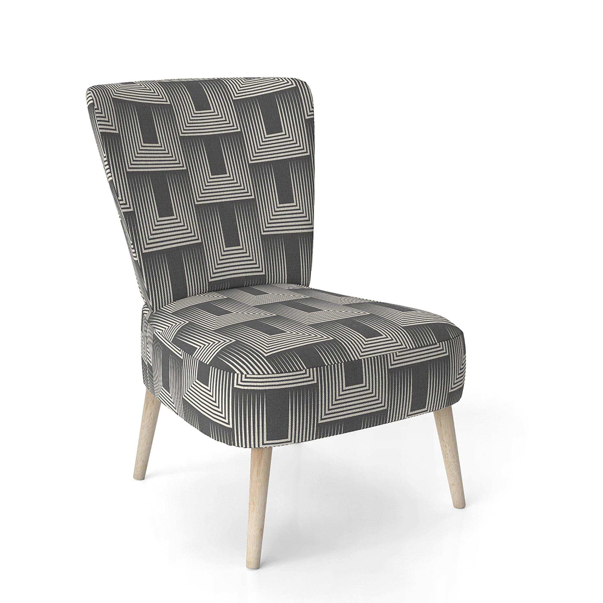Mimimal Black And White Design I Mid-Century Accent Chair