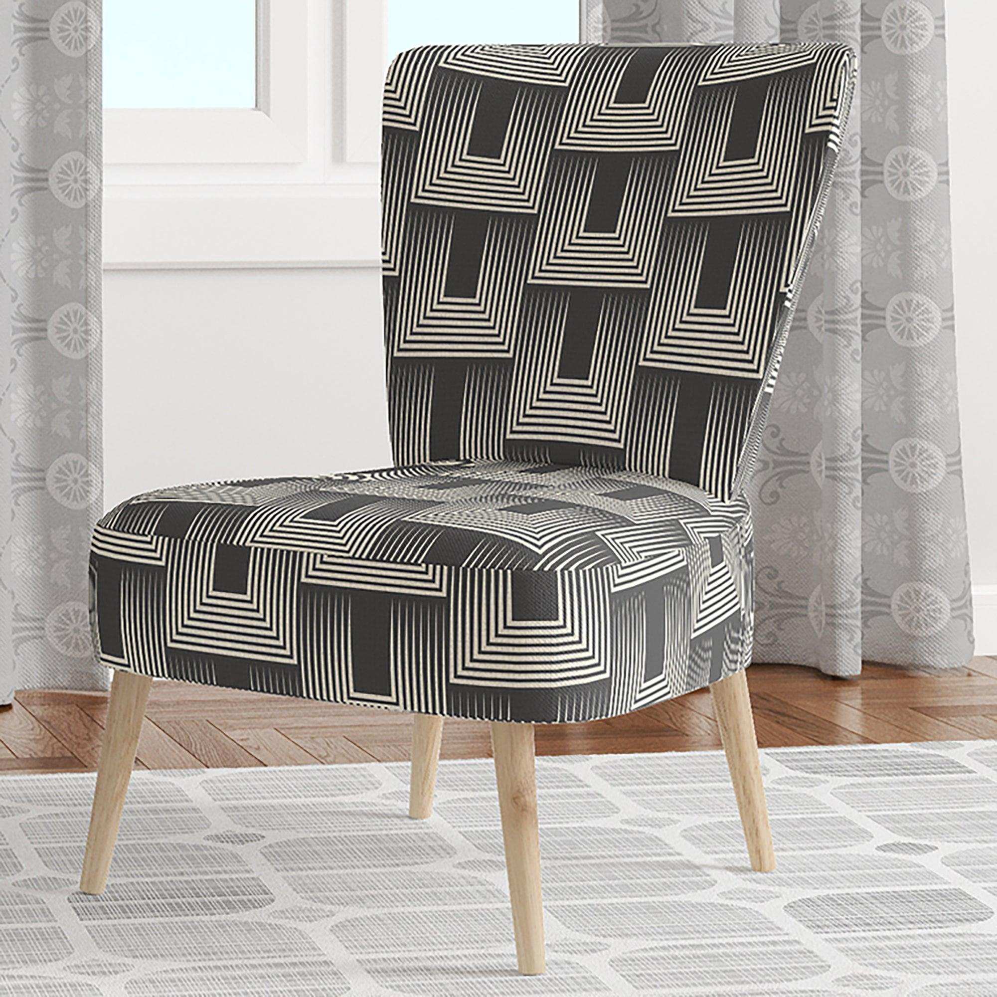 Mimimal Black And White Design I Mid-Century Accent Chair