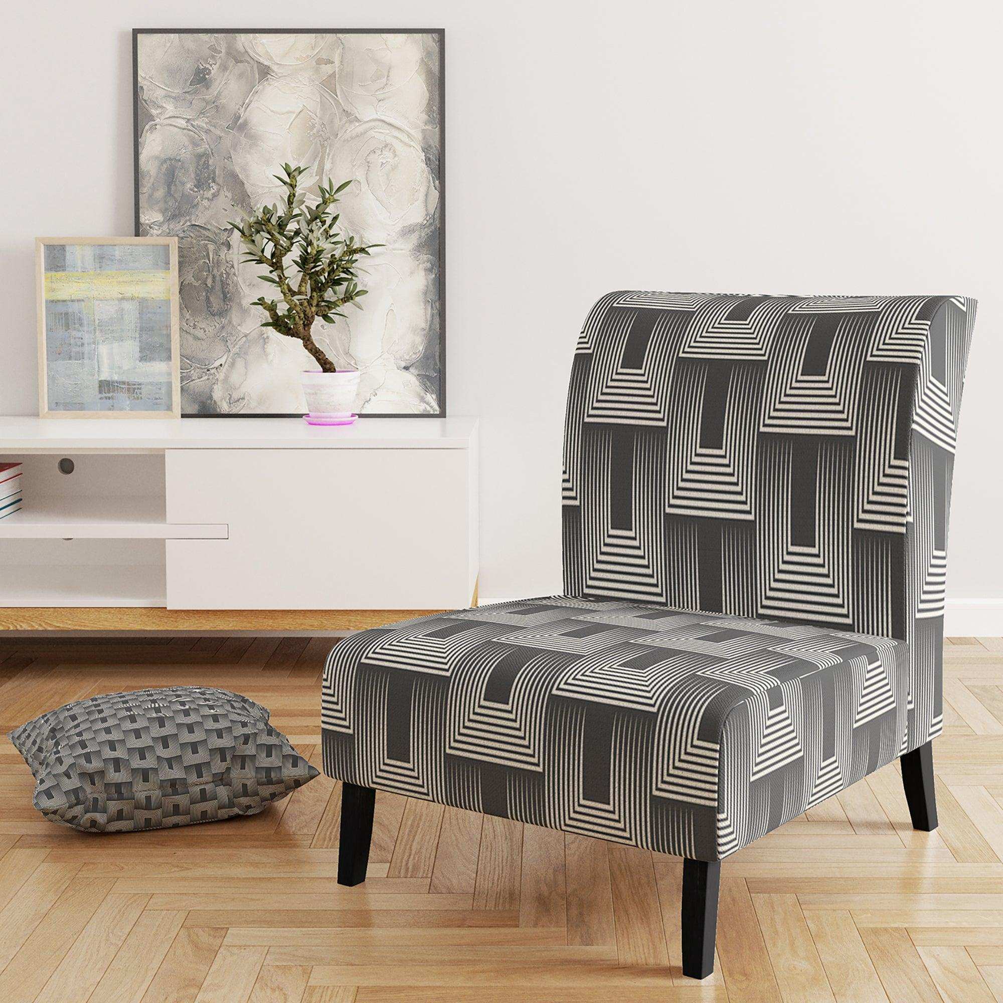 Mimimal Black And White Design I Mid-Century Accent Chair