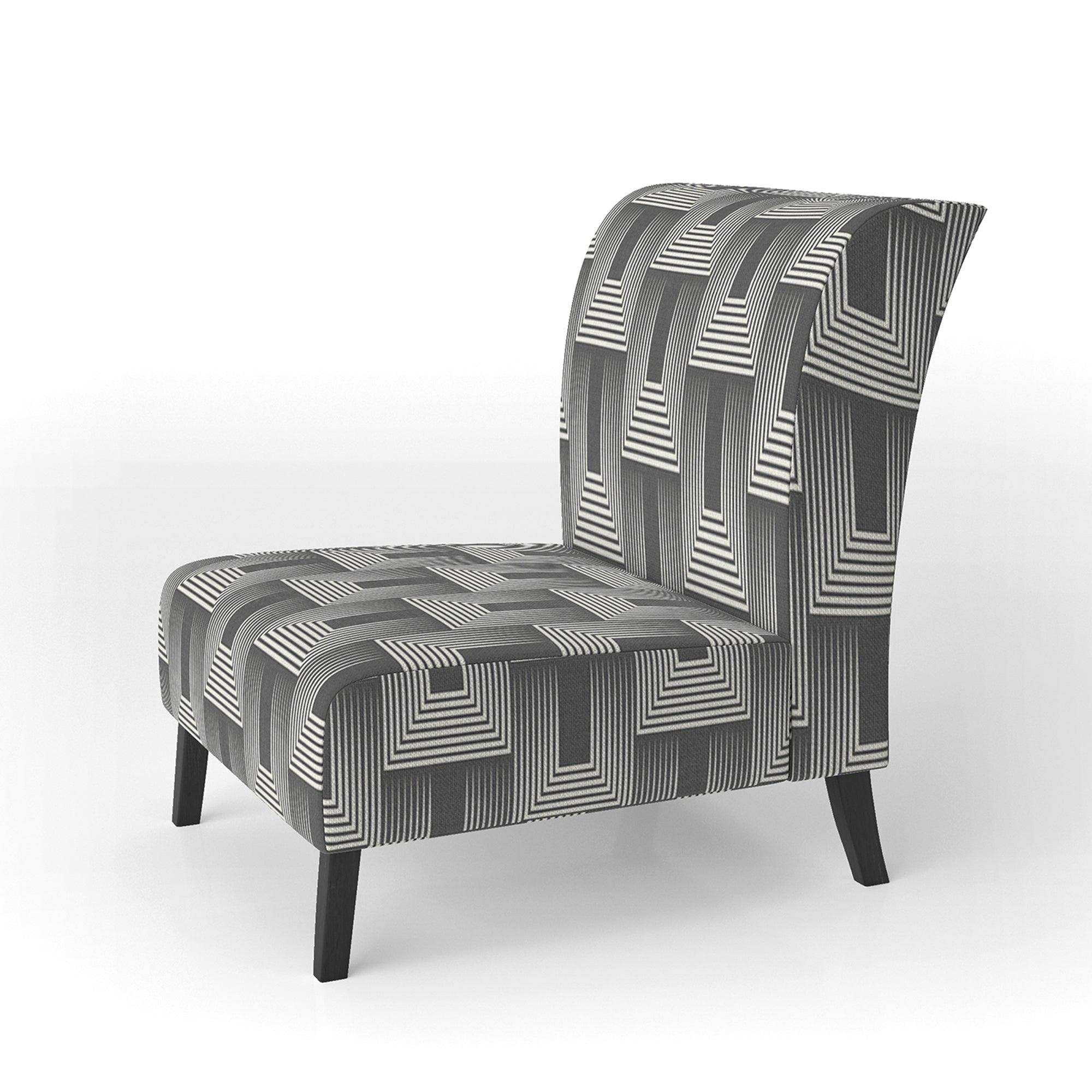 Mimimal Black And White Design I Mid-Century Accent Chair