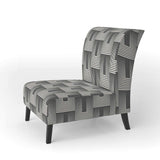 Mimimal Black And White Design I Mid-Century Accent Chair