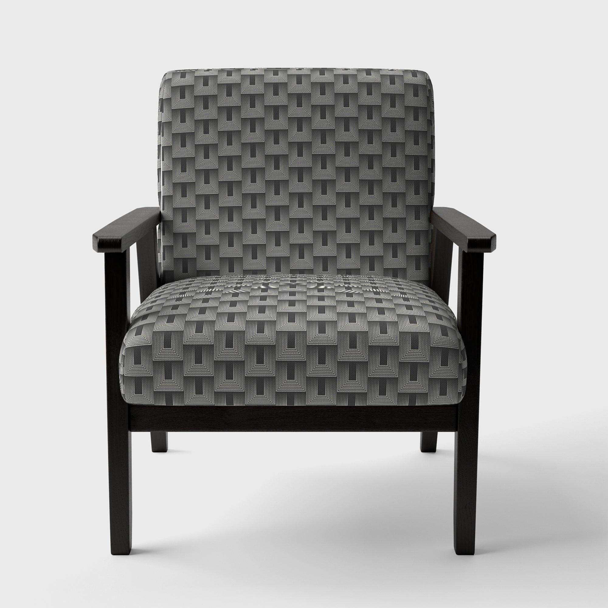 Mimimal Black And White Design I Mid-Century Accent Chair