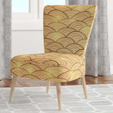 Golden Clouds In The Sky Mid-Century Accent Chair