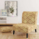 Golden Clouds In The Sky Mid-Century Accent Chair