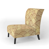 Golden Clouds In The Sky Mid-Century Accent Chair