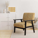 Golden Clouds In The Sky Mid-Century Accent Chair