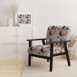 Retro Abstract Flower Design I Mid-Century Accent Chair