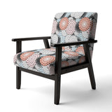 Retro Abstract Flower Design I Mid-Century Accent Chair