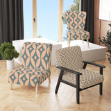 Retro Pattern Abstract Design IV Mid-Century Accent Chair